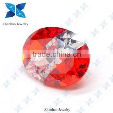 loose diamond oval shape multi color CZ stone for jewelry