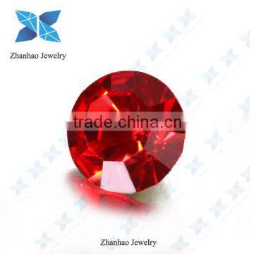 Hot fix point back Light Siam rough gemstone price loose rhinestone for jewelry