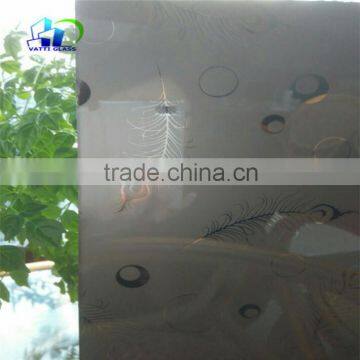10mm 12mm acid etching office partition glass wall acid etched glass partition wall