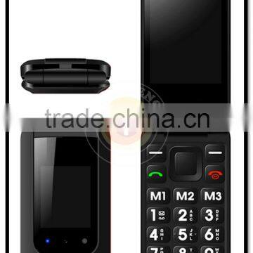 2.4INCH QVGA High Volume MTK6260 Big Font SOS GSM GPRS Dual SIM Flip Mobiles Phone T09 photo-2