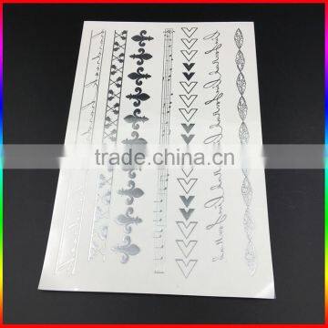 Flash Custom Silver Temporary Metallic Tattoo photo-2
