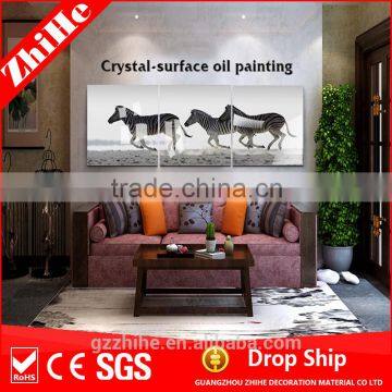 dropshipping easy oil painting pictures with horse canvas painting for wall decals