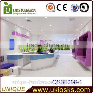 professional customized reception counter/ reception table design/ beauty salon reception desks