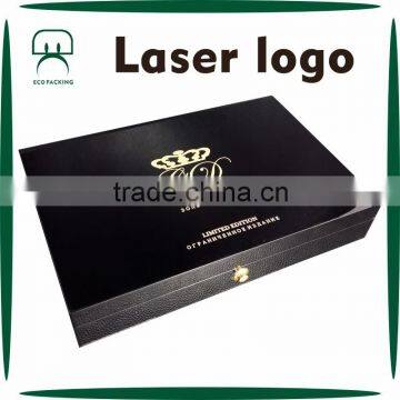 Custom decorative laser engraving wooden packaging box