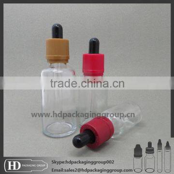 HD certificated 30ml clear glass dropper bottles