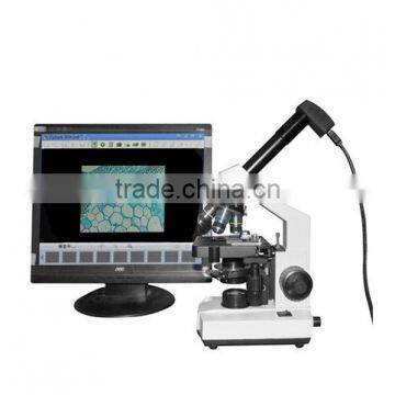 0.35MP compact USB digital biological microscope for student use