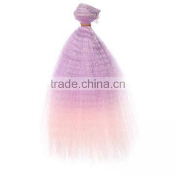 Hotsale Pink Ombre Colored Vintage Dam Troll Doll Hair Wig photo-4