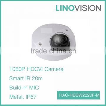 Water & Vandal Proof 2.4MP Bulid-in Mic 1080P Mobile HDCVI Camera with 20m IR