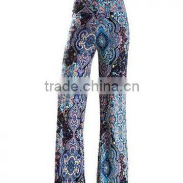 New Arrivals New Fashion Comfortable Long Pant Printed Fat Woman Palazzo Pants