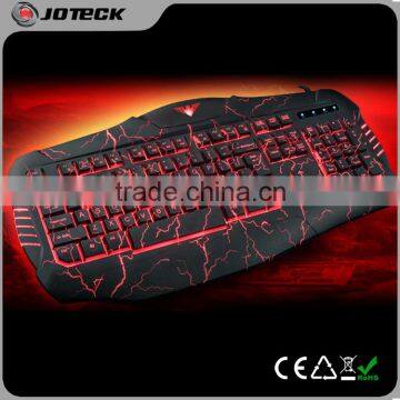 2015 the Latest 3 Colors LED Light Crack Backlit Professional Gaming Computer Keyboard---JK666 photo-4