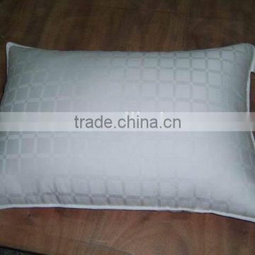 White Cotton 250TC 4cm Windowpane Jacquard Microfiber Pillow