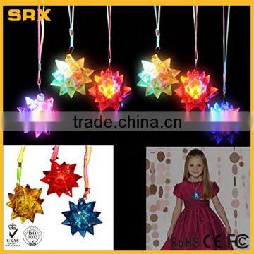 OEM Dazzling Toys LED Blinking Crystal Star Necklace Glow Toy Flash Lights