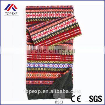 Wide Striped Scarf Female Knitted Scarf