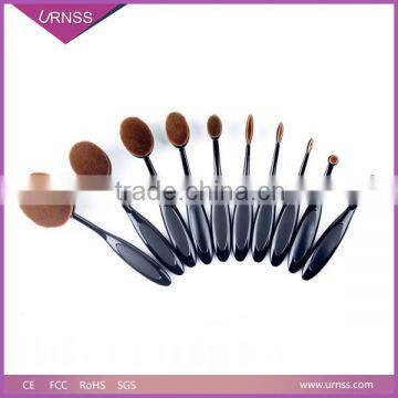 Hot Sale Professional 10pcs Oval Toothbrush Makeup Brushes Set photo-4