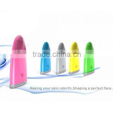 Blue Color Vibration Silicone Face Brush Deep Cleaning photo-2