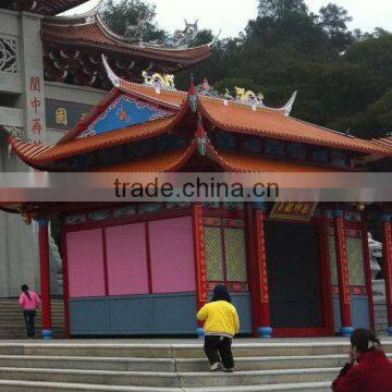 Buddhist Temple roofing shingle glazed Chinese clay tiles