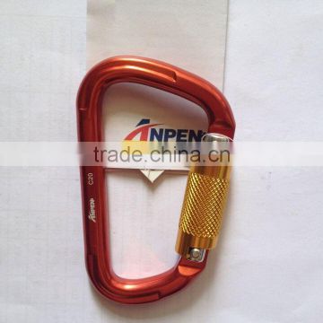 Twistlock Aluminum karabiner for climbing, rescue, rappelling, zipline activity