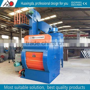 QTT1500 tilt drum type shot blasting machine for sharp workpiece