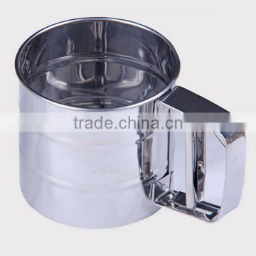 Stainless steel kitchen flour strainer