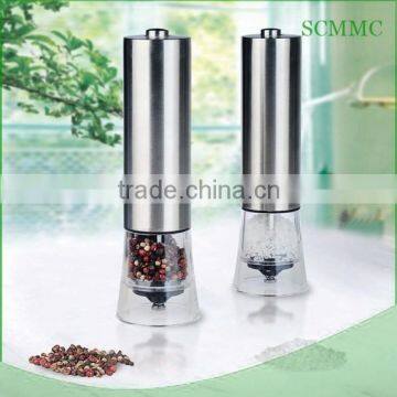 Electrically Powered Stainless Steel Pepper Mill
