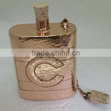 Premium Quality 100% Pure Copper Bottle | Hip Flask Pocket Bottle | Hammered Bottle photo-3