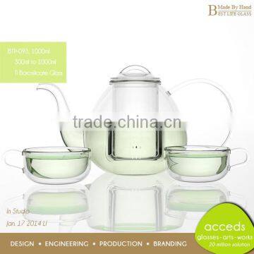 Interesting Pyrex Handcrafted Unbreakable Borosilicate Insulated Teapot photo-5