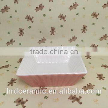 Stocked New Style Restaurant Square Ceramic Plates Dishes / Salad Bowl photo-2