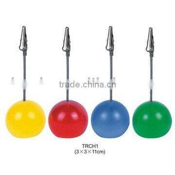 Stress ball shape name card holder/memo holder