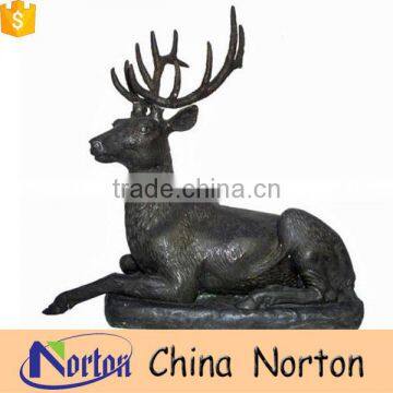 Metal craft sitting lift size bronze deer for sale NTBA-DE026Y