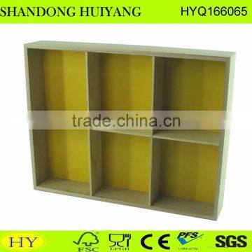 FSC wood wall display shelves wholesale