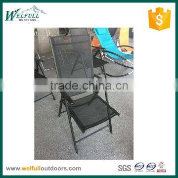 7 positions adjustable folding aluminum garden chair