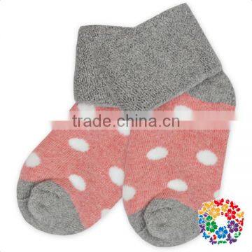 Baby Boys And Girls Yiwu Cotton Sock Print Dots And Stripe Sock Leg Warmer Set photo-3