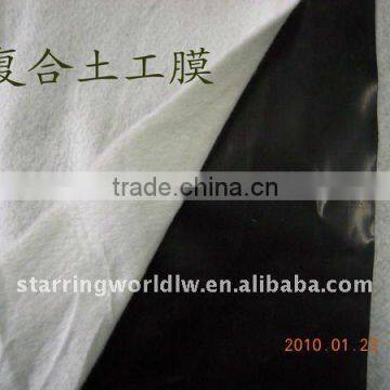 Compound geomembrane with textile and membrane