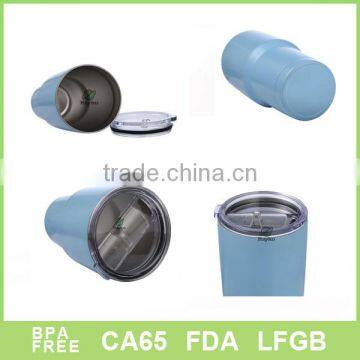 30oz Stainless Steel Vacuum Insulate Tumbler With Lid Blue Color Coating photo-2