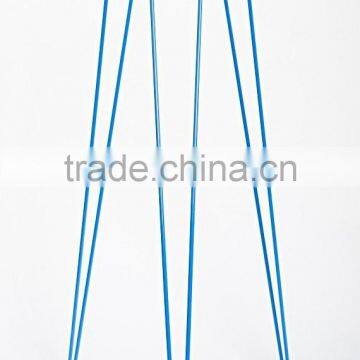 Blue Metal Wire Plant Stand - Hairpin Leg Inspired