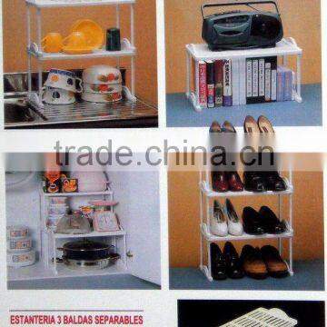 3 TIERS MULTI PLASTIC STORAGE RACK AND HOLDERS FOR KITCHEN USES