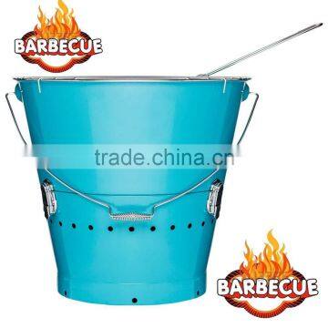 High quality portable charcoal BBQ Grill Garden barbecue BBQ bucket Barrel