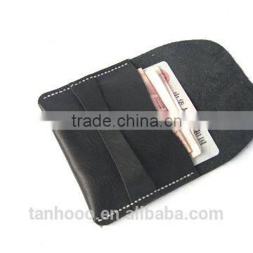 Customize Genuine Leather RFID Blocking Card Holder Cash Pocket Portable Wallet Retro Style photo-2