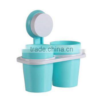 Adhesive Toothbrush Holder With Suckers and Two Cups photo-3
