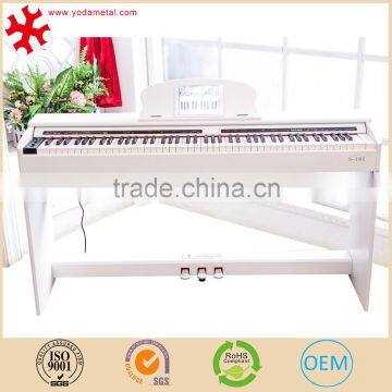 88-Key Graded Hammer Standard (GHS) Digital Piano (white & black) with pedal and bench smart piano