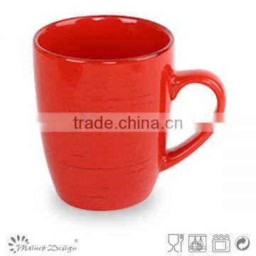 Antique Orange Color Glazed Stoneware China Ceramic Mug photo-4