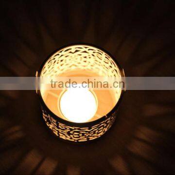 2016 Popular Metal Hollow Out Candle Holder White Metal Lantern Christmas Home Decoration Candlestick Hollow Candle Holders photo-6