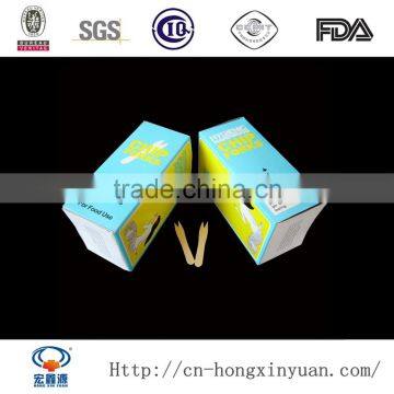 100% Natural Birch Material Disposable Wooden Chip Fruit Fork photo-6