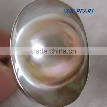 Fashion Lady Pearl Ring Bowl Ring Tahitian Pearl Ring