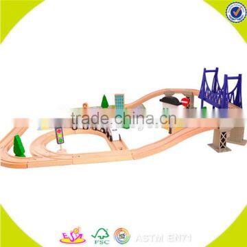 Wholesale Wooden Toy Railway Cheap Kids Toy Railway Top Fashion Toy Railway W04C019 photo-3