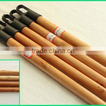 painted wooden poles with long plastic cap and greece thread