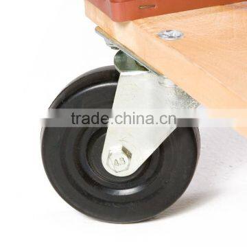 Hardworking Rubber Capped Hardwood Tool Cart Moving Dolly photo-4
