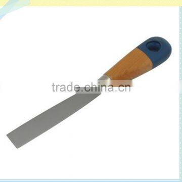 20mm blue head wooden handle carbon steel blade putty knife scraper