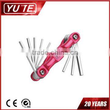 2017 good design Yute 8PCS curve pink color allen key set&hex key