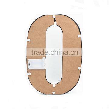 Lovely White O Shape Metal Home Decoration Battery Alphabet Led Letter Light photo-3